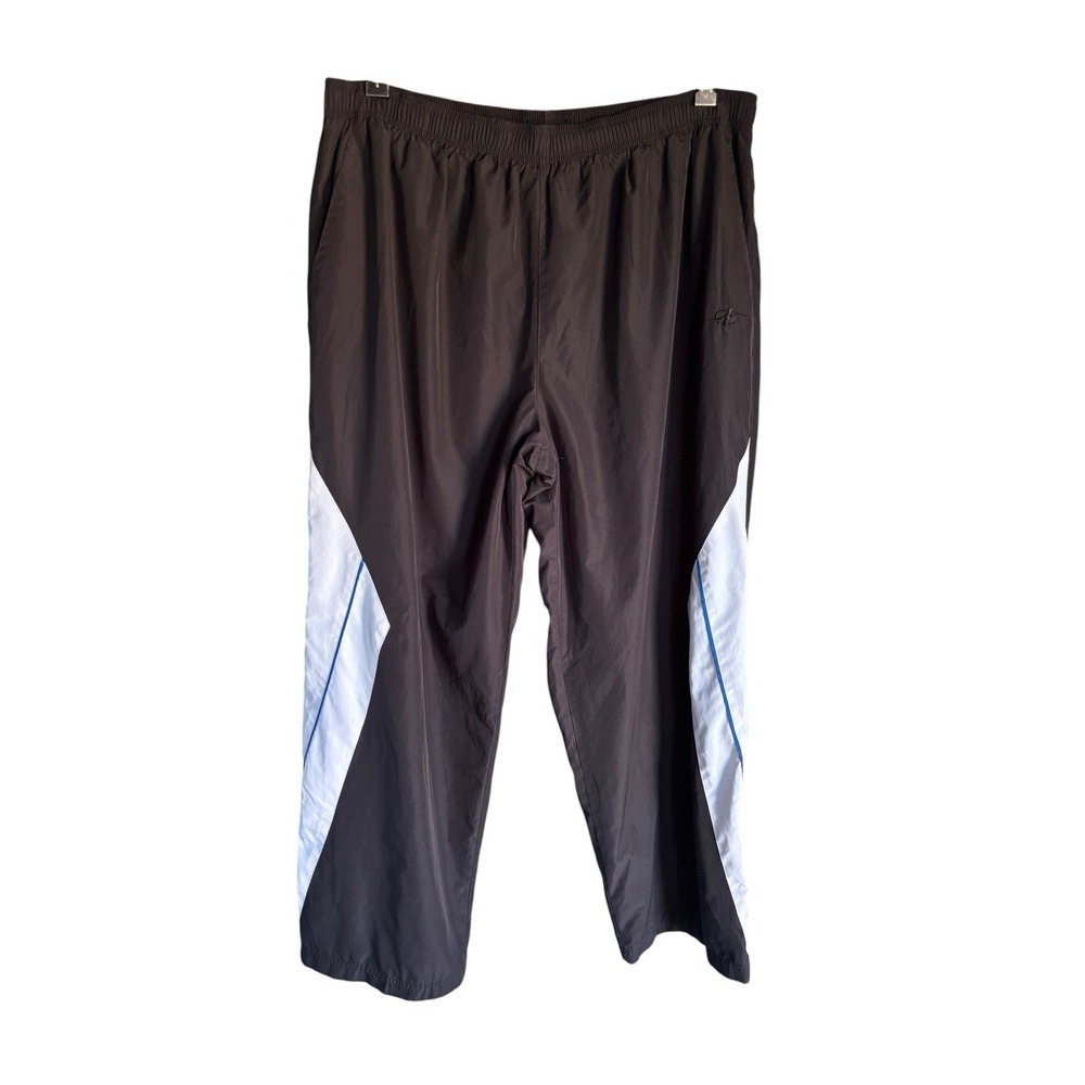 NordicTrack Men's XXL Track Pants Black Windbreaker Lined Athletic Pockets
